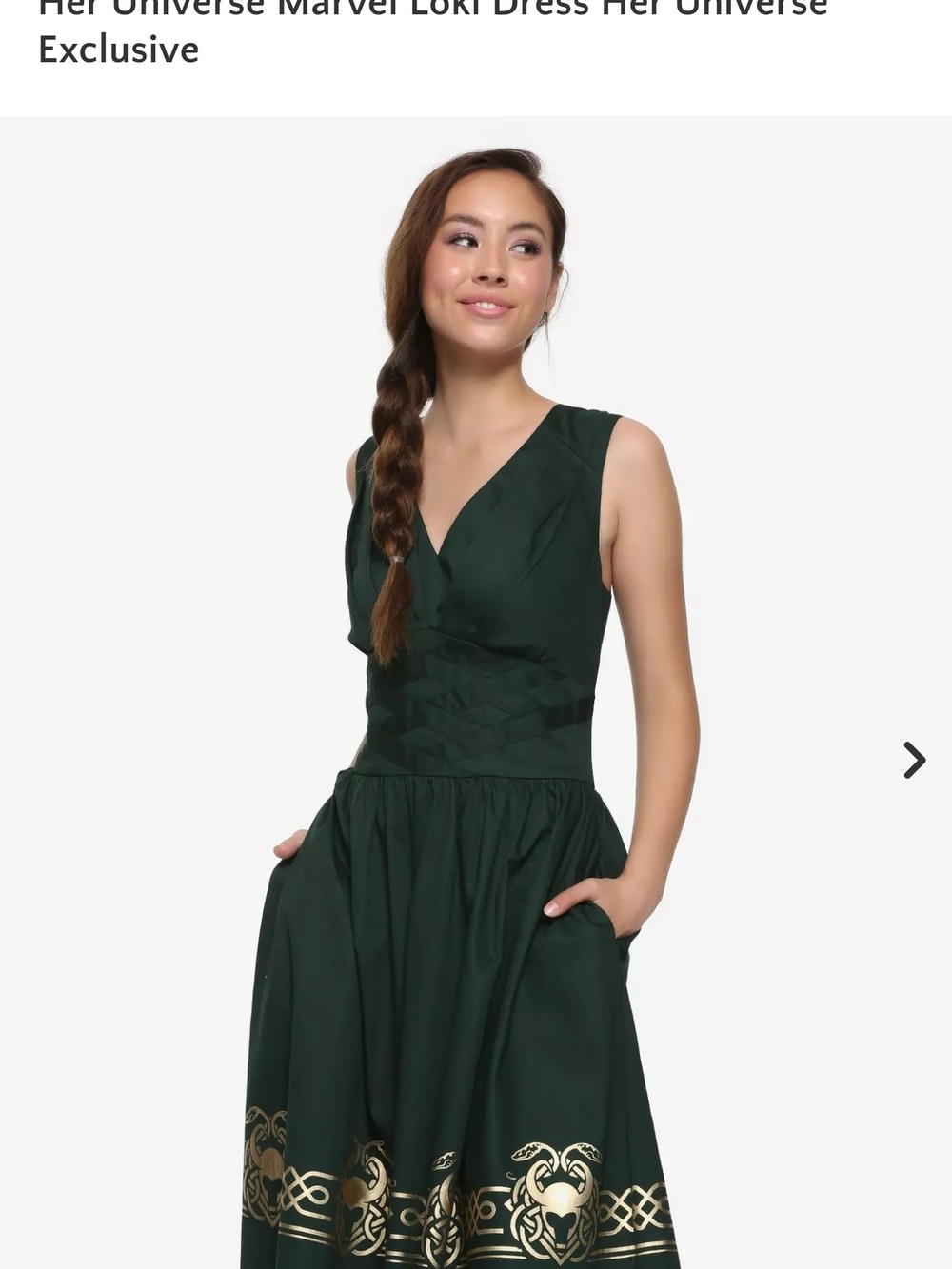 Her Universe Marvel Loki Dress Her Universe Exclusive Large NWT